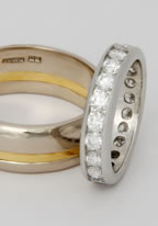 Penny and Naseems's commissioned wedding rings